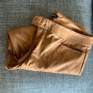 Loft Pants Faux Suede Brown/orange size 8 perfect for fall